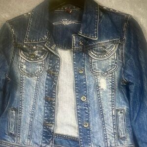 Stetson Western Jacket Women’s Medium Blue Denim 11-098-594-0725-BU W/Pockets